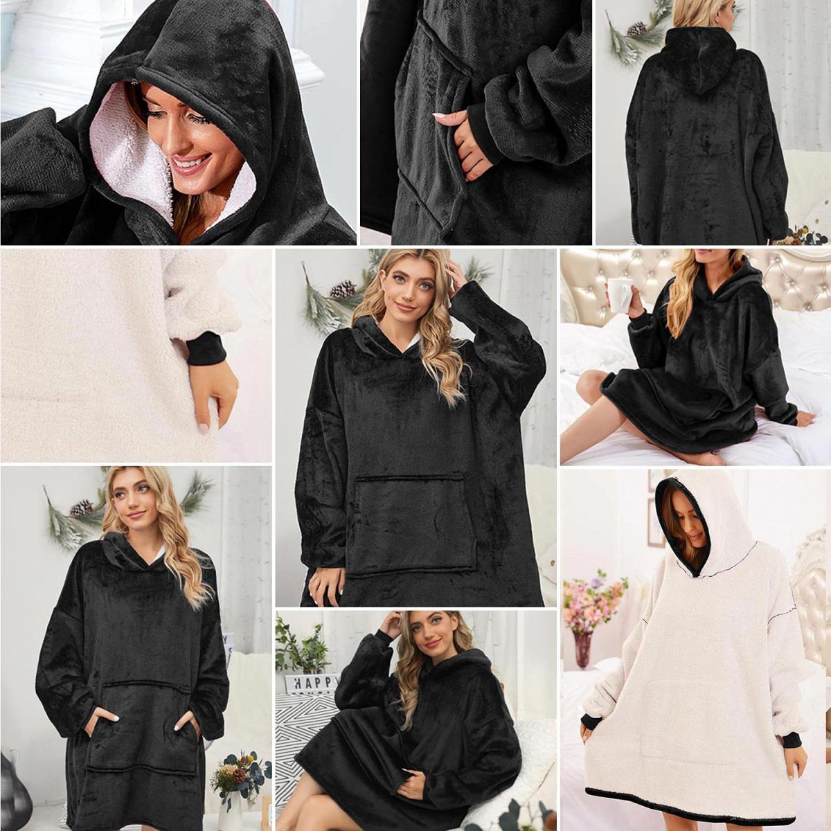 Snuggie Oversized Blanket Hoodie in Dark Blue