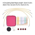 13 pairs of interchangeable needles, circular needles with 2.75 mm–10 mm