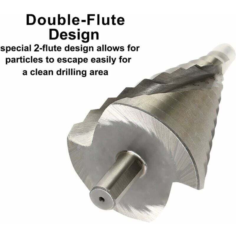 HSS Step Drill Bits Ø 6-60mm for Metal Wood Plastic Spiral Cone Drill