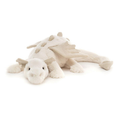 Snow Dragon Soft Toy, Huge 66 cm - Mythical Plush Toy - Classic Children's Gift white