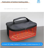 12V cooler bag for car, electric picnic bag lunch bag cooler bag foldable cooler bag for carrying picnic food - 29cmx21cmx11cm