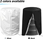 Tire Storage Cover, Universal Tire Cover for 4 Tires, Car Spare Tire Tire Storage Bag Case Protection (Silver)
