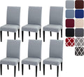 Stretch Removable Washable Chair Covers Set of 4 or 6, Wine Red Hotel Chair Slipcovers Decorations Seat Covers 6pcs