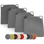 Trapezoidal Chair Cushions Set of 4 Comfortable Seat with Inner and Outer Velcro Dimensions 42cm Back 35cm Front