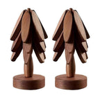 Tree Shape Wooden Coasters Set of 2, Wooden Insulation Mat