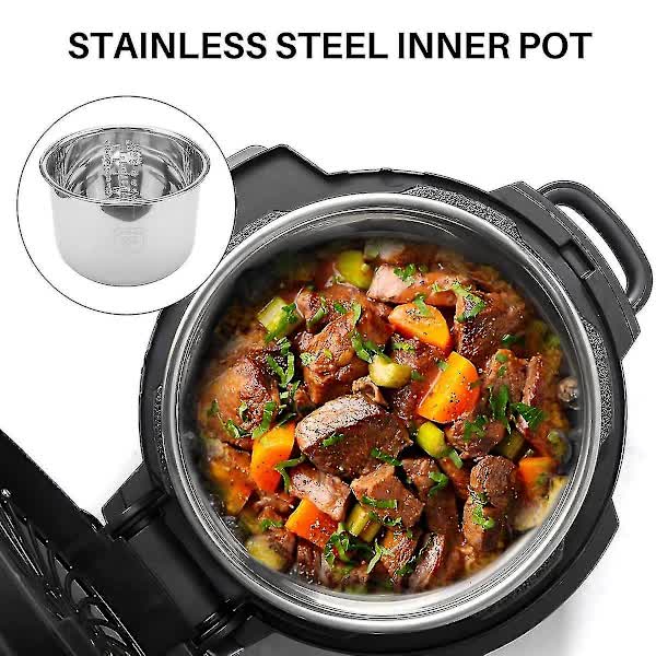 Stainless Steel Pressure Cooker Inner Pot 6L Compatible with Rice Cooker