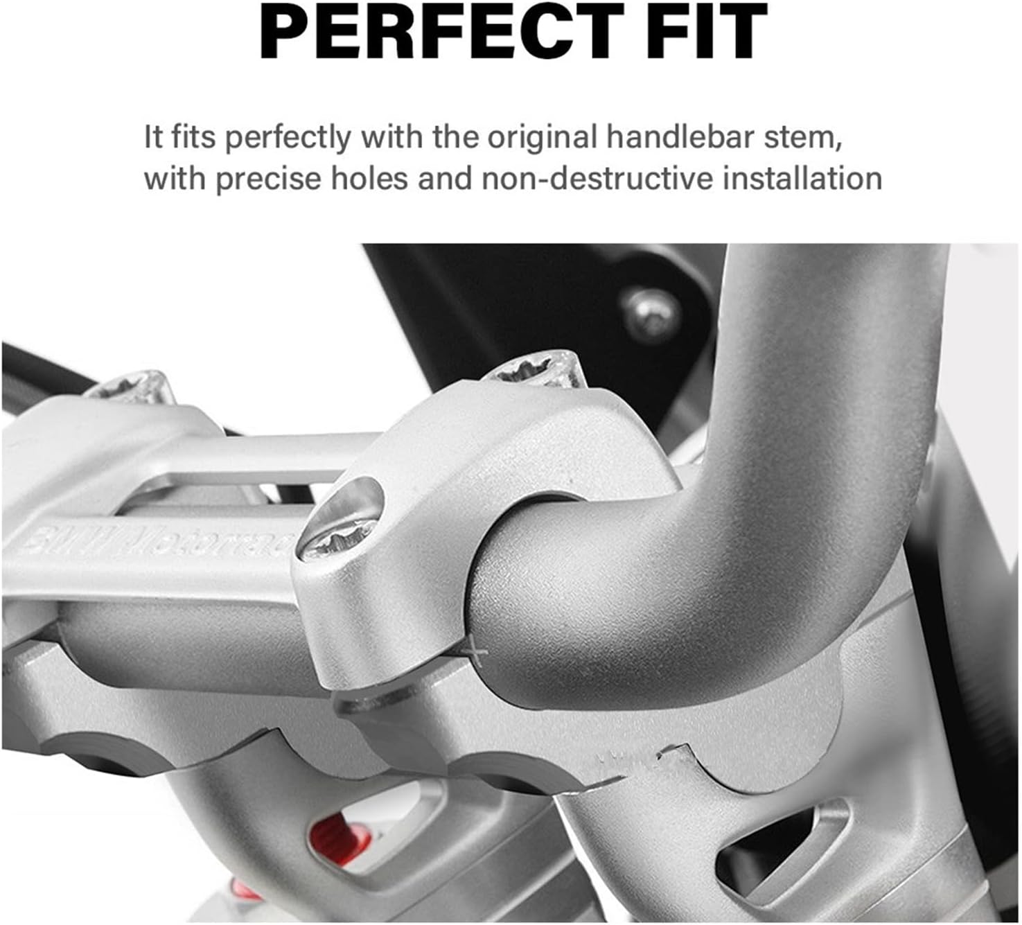 Handlebar Riser for BMW K1600B K 1600 Grand America K1600 B K1600GA Motorcycle CNC Handlebar Riser Drag Handle Bar Clamp Extend Adapter Handle Bar Risers Clamp (Color : 1)