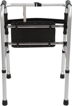 gernie Walker Rest Seat, Universal Seat for Rollator, Load Bearing Attachable Seat for Folding Walker with Non Slip Fixed Buckle, Portable Extra Wide Handicapped Walker Attachable Seat
