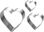 Siking Stainless Steel 4 / 6 / 8 Inch Heart Cake Ring Mold Heart Cutter Pancake Mold For Mousse Cheese Cookie Salads Onigiri (Heart) H 11- 2