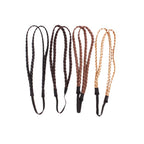 Braided Headband, 4 Pieces Elastic Braided Headbands No Slip Headbands Stretchy Headbands for Women Strand Headband Plaited Hair Band Hair Accessory for Girl (Random Color)