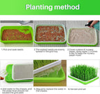 8-Pack Seed Sprouter Tray Microgreens Growing Trays BPA Free Seed Germination Propagation Soil-Free Wheatgrass Bean Nursery Tray with Planting Paper for Indoors or Outdoors