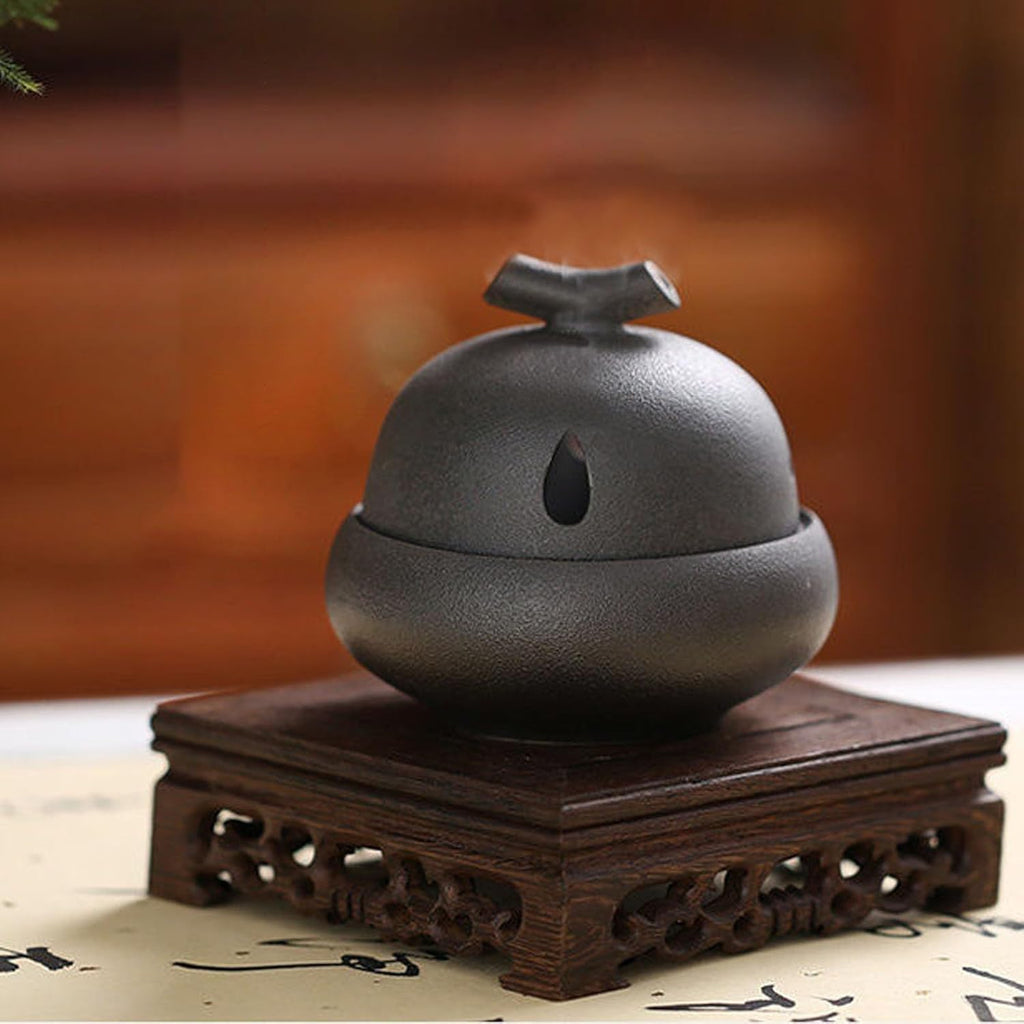 Matte Glaze Garlic Keeper for Counter Countertop Storage Ceramic Jars Garlic Holder Give it to a Friend Who Owns a Restaurant Garlic Container, Black, djdrtjtydkjtyk45154854