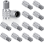16 Pack Double Valve Stem Cap Inflate Tire Valve Caps Flow Through Tires Cap for High Pressure Truck Car RV Semi Bus Tires