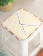 Square Bar Stool Seat Cushion with Ties 11 x 11 Inch Soft Comfort Stool Cushion Cover Barstool Cushion Seat Pad Set of 2 (11x11 inch, Coffee)