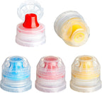 30 Pcs 28 mm Push Pull Replacement Caps Reusable Colorful Plastic Soda Twisted Water Bottle Lid Top Suitable for 28 mm Sport Bottle Cap