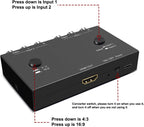 2Port AV to HDMI Converter, Will Convert Input Analog Aignals to a Digital Output Signal, Built-in 16:9/4:3 Adjustment, Perfect for Old Video Game Systems,PS,WII,Xbox,DVD,VHS