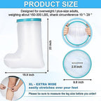 Extra Wide Waterproof Leg Cast Cover For Shower Adult Reusable Shower Boot Cover Watertight Foot Protector
