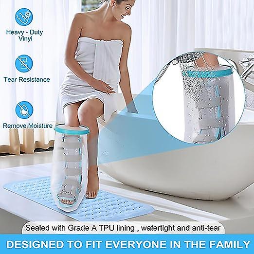 Extra Wide Waterproof Leg Cast Cover For Shower Adult Reusable Shower Boot Cover Watertight Foot Protector