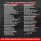 214-1680 Vapor Canister Purge Solenoid Valve Compatible with Buick Chevy Cadillac Pontiac GMC Saturn Replace 911-032 12597341 12597567 12570469 12581349