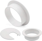 2" Desk Grommet(10 Pack), Wire Cable Hole Cover Plastic Wire Organizers for Office PC Computer Desk Cord Management (White)