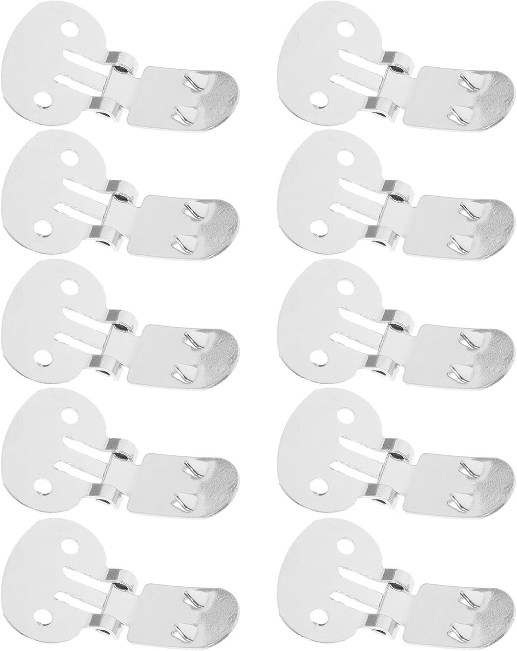 10pcs Shoe Clips for Diy Crafts: Stainless Steel Flat Blank Shoe Embellishments for Decoration Silver (1.25 X 0.78 Inch)