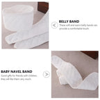 6pcs Cotton Baby Belly Band Infant Umbilical Cord Soft Newborn Navel Belt (White)
