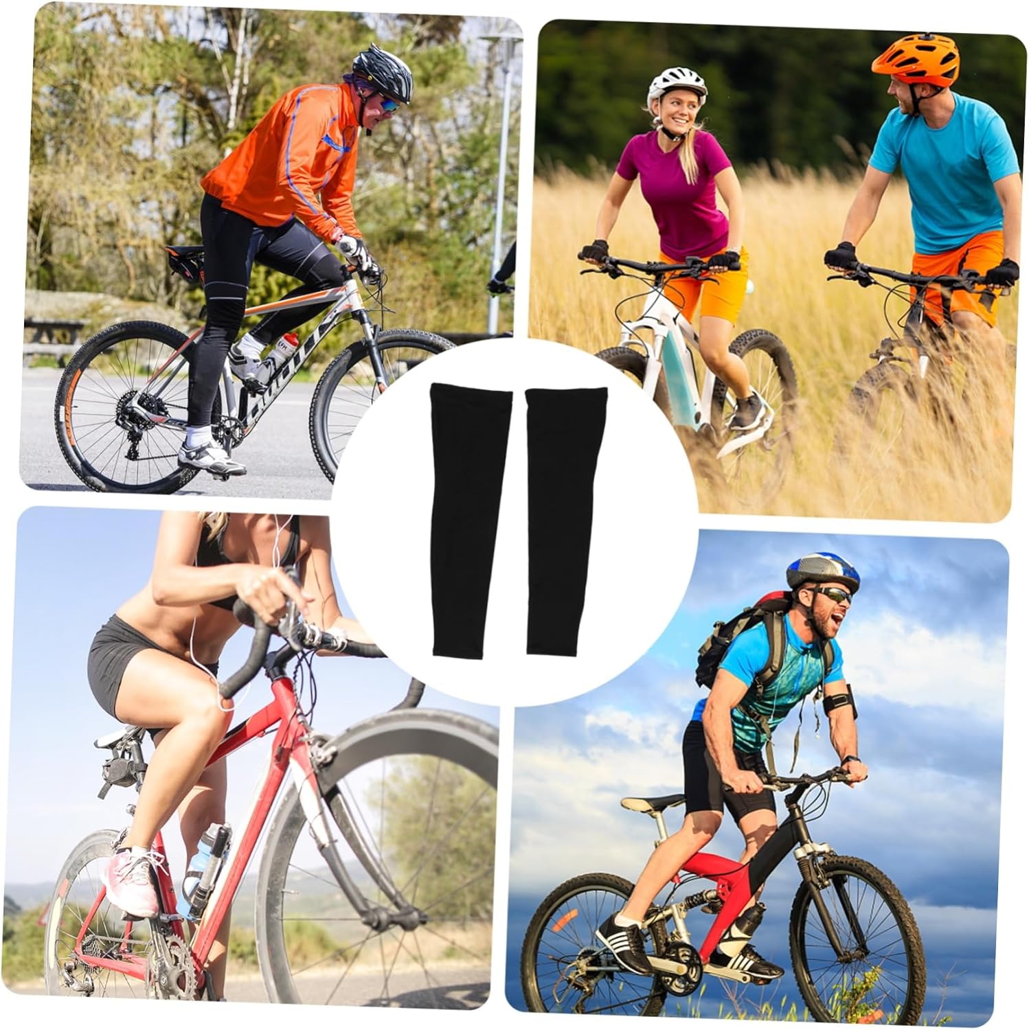 1Pair Thermal Cycling Leg Warmers for Men Women Fleece Lined Knee Sleeves for Outdoor Sports Compression Support for Running Biking Relief Calf Sleeves