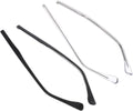2 Sets Eyeglass Replacement Temples with Nose Pads Fit Glasses Repair Kit Includes Screws Washers Screwdriver of Durable Transparent Arms for Eyewear
