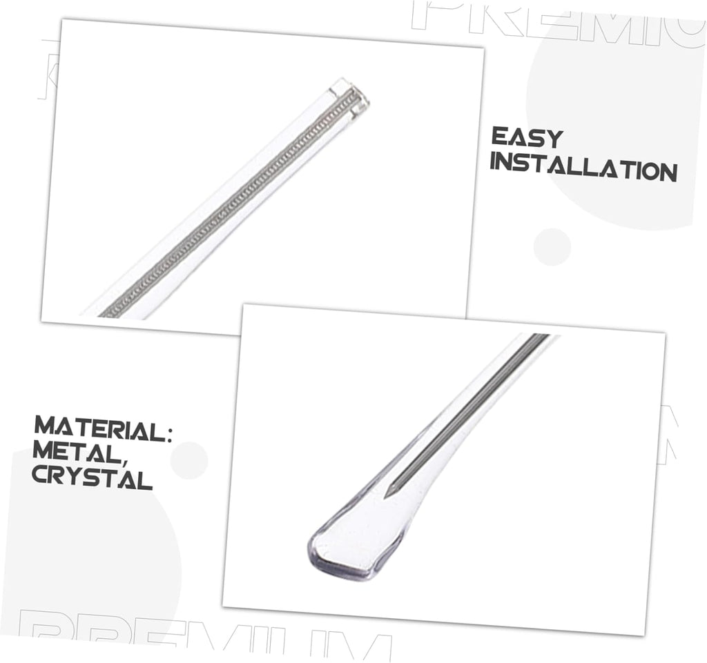 2 Sets Eyeglass Replacement Temples with Nose Pads Fit Glasses Repair Kit Includes Screws Washers Screwdriver of Durable Transparent Arms for Eyewear
