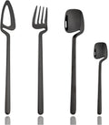 Hangable Silverware Set 32-Piece, 304 Stainless Steel Set for 8, Mirror Polished, Flatware Set, Cutlery Set, Forks and Spoons Set, Dishwasher Safe - Black
