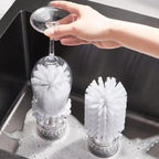 Bottle Brush with Suction Cup, Wine Cup Cleaner, Portable Turtle Scrub Brush, Glass Bottle Bristle Brush, Glassware Cleaner, Wine Glass Brush, Suction Cup Bottle Brush, Bottle Cleaning Brush