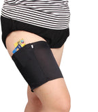 Thigh Sock Strap,Anti-Slip Phone and Credit Card Holder - Thicken Women Thigh Garter Purse for Phone Security
