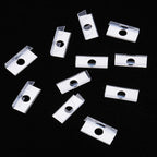 600 Pcs Clear Hangers Ear Jewelry Plastic Clothes Hanger Earring Display Hook Adhesive Ear Ring Hooks White Earring Cards for Selling Hanging PVC Ear Hooks Clear Plastic PVC Hooks