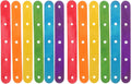 Wooden Lolly Sticks Craft Popsicle Sticks Craft Sticks Ice Cream Sticks with Holes DIY Crafts 50PCS (Colorful)