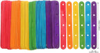 Wooden Lolly Sticks Craft Popsicle Sticks Craft Sticks Ice Cream Sticks with Holes DIY Crafts 50PCS (Colorful)