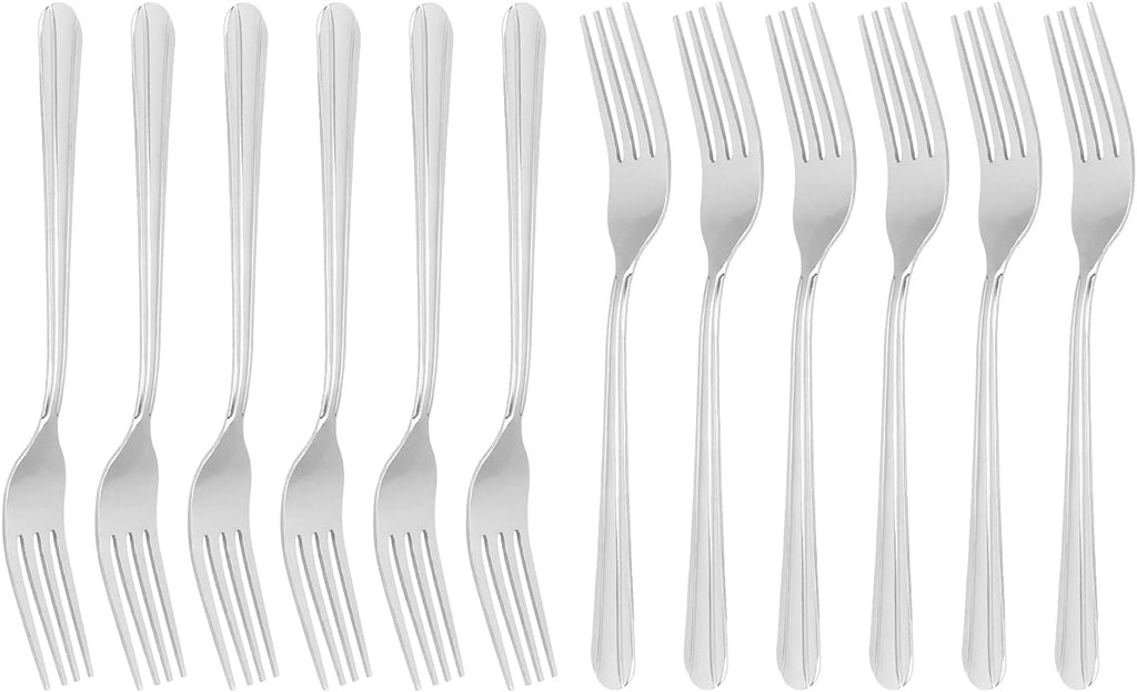 Heavy Weight Dinner Fork Set, 18-0 Stainless Steel 12-Piece, 7 Inches Table Forks