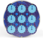 Speed Cube Clock M Magic Clock Transpsarent Blue Speed Clock Puzzle Educational Fidget Cube 3D Puzzle Toy