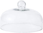 9 Inch Clear Glass Cake Dome, Home Kitchen Food Cover Pastry Display Stand Cheese Pudding Dome Cake Fresh Keeping Cover(Size:23cm)