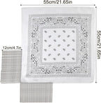 2pcs Rhinestone Fringe Bandana, Rhinestone Scarf for Women Sparkly Disco Cowgirl Bachelorette Bandanas Bling Bandanas Party Supplies for Men Women