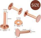 50 Pcs Copper Rivet and Burr 9 and #12 Copper Leather Brass Rivets Fastener Install Setting Tool with Hole Punch Cutter Kit for Belts Wallets Collars Leather Working Supplies