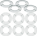 10 Packs Christmas Metal Wreath Frame Green Round Wire Wreath Making Ring DIY Macrame Floral Crafts Wire Form Christmas Decoration Door Craft (10 Inches)