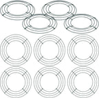 10 Packs Christmas Metal Wreath Frame Green Round Wire Wreath Making Ring DIY Macrame Floral Crafts Wire Form Christmas Decoration Door Craft (10 Inches)