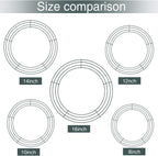 10 Packs Christmas Metal Wreath Frame Green Round Wire Wreath Making Ring DIY Macrame Floral Crafts Wire Form Christmas Decoration Door Craft (10 Inches)