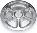 Stainless Steel Round Divided Plate 6 Sections
