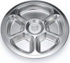 Stainless Steel Round Divided Plate 6 Sections