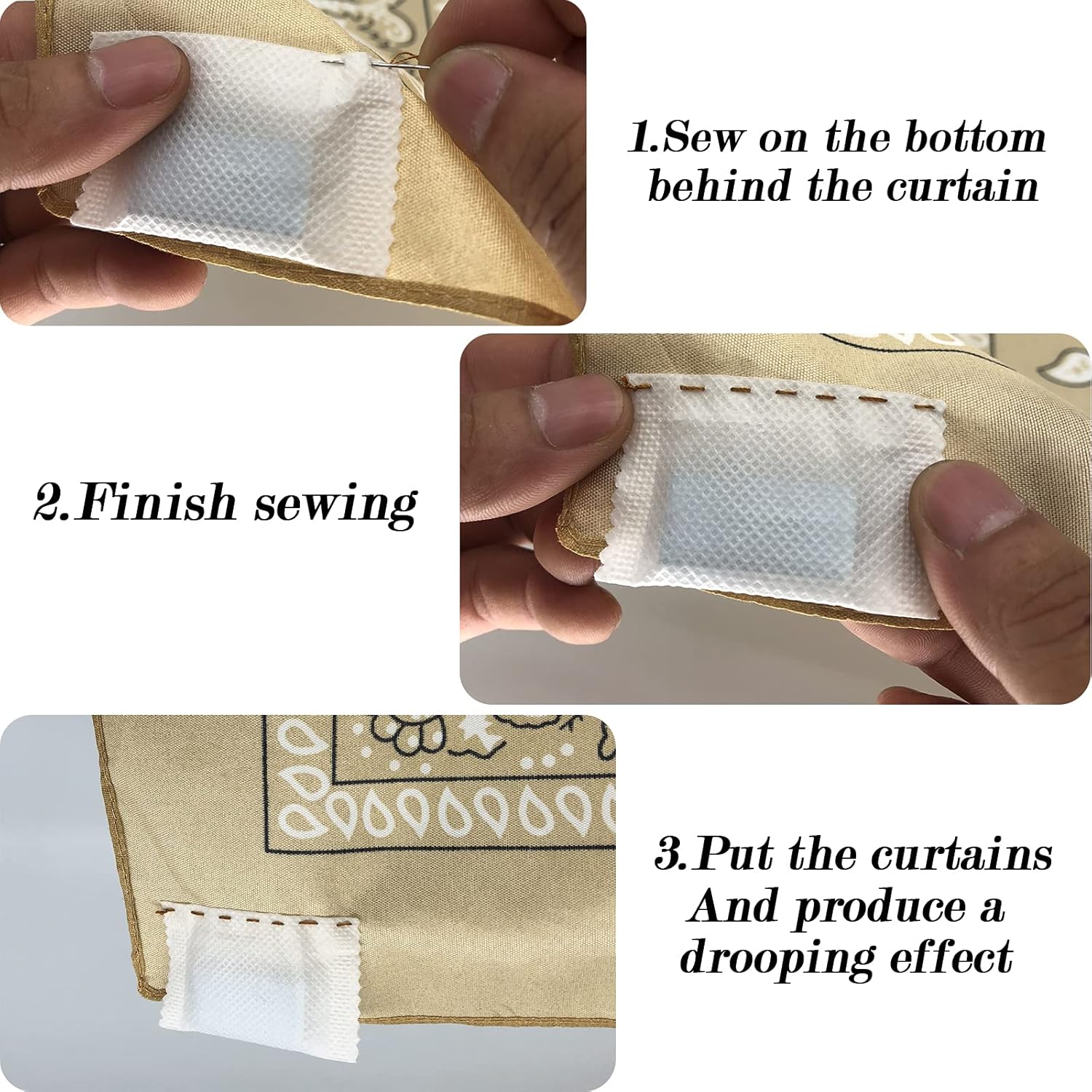 25 Curtain Weights, Bottom Curtains Lead to Weight, Cloth Curtain Weights for Home Curtains and Tablecloths Shower Curtains Cloth Mosquito Nets, Accessories for Signs, 15g Each (55x30 mm)