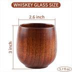 2 Pcs Wooden Whiskey Glasses, Bourbon Glass Gifts for Men, Old Fashioned Bourbon Whiskey Tasting Glasses – Groomsmen Gifts, Dad’s Birthday & Retirement Gift for Men