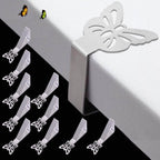 Tablecloth Clips for Outdoor Thick Tables 10 Pack, Butterfly Picnic Table Cloth Holder Clip Indoor, Heavy Duty Stainless Steel Cover Clamp for Party Wedding Home Restaurant Camping Accessories