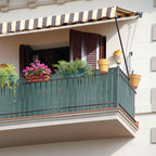 Fence Fabric Privacy Screen 1x5m Green HDPE UV-Stabilized Weatherproof for Garden Fences and Balcony Railings