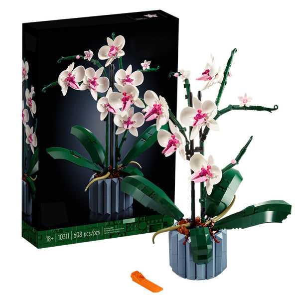 Orchid Building Blocks Floral Succulents in Pots 10311 Romantic Set Compatible with LEGO